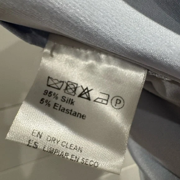 NWT Mother of All light blue Perry silk wrap dress - Picture 5 of 8